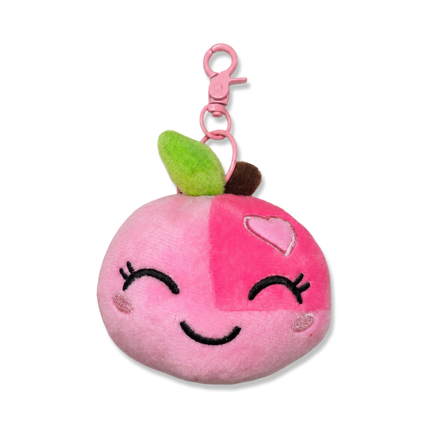 Pink Apple “Been Fruit” Plush Keychain