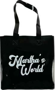 Martha's World: Black / White Logo PVC Bag
